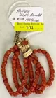Antq. Coral Bracelet with 14K Clasp