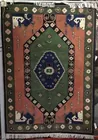 Rust, Green & Blue Oriental-pattern Rug