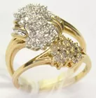 Lot: Two 10K Diamond Cluster Rings