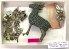 Lot: Sterling Charm Bracelet, Comb, More