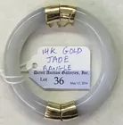 14K Gold Jade Bangle