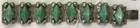 Mexican Silver Bracelet w/Green Stones