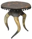 Antq. Steer Horn Leg Revolving Stool