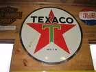 Large old Texaco Porc. trade sign