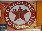 Large old Texaco Porc. trade sign