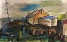 Watercolor sgd.Vlaminck