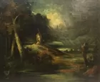 Fine Unsgd. Moonlight Painting