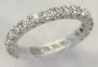 14K White Gold Eternity Band