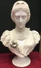 25 in. Antq. Bust of Woman, BEATRICE