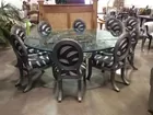 J Robert Scott Lucite Base 3/4 Glass Top Table