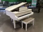 White Samick Baby Grand Piano