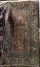 Sarouk Pattern Hardback Rug, some wear