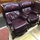 Ball & Claw Foot Leather Recliners