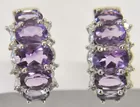 Ross Simons Sterling Amethyst Earrings