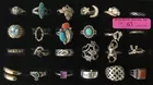 24 Sterling Rings w/Stones