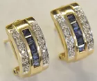 Sapphire & Diamond Earrings