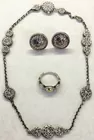 John Hardy Sterling & Gold Necklace, Earrings, Rin