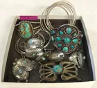 Lot: Sterling Jewelry: Bracelets & Buckles