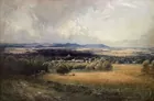 European Oil on Canvas Landscape, Signed