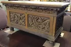 Ornately Carved Antq. Oak Chest
