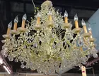 Lg. Candle-style Chandelier w/Globe Prisms