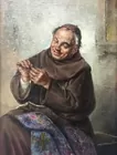 Older Painting, Smiling Monk