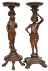 27 in. tall Carved Wood Stands