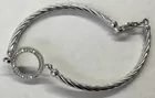 Sterling & Diamond Circle Bracelet