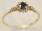 14K Sapphire & Diamond Ring