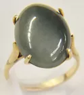 10K Ring w/Jade Stone