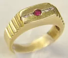 14K Ruby & Diamond Ring