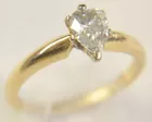 14K Pear-shaped Diamond Ring