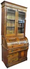 Victorian Cylinder Desk w/Glass Doors