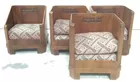 (4) Antique Art Deco Carved Club Chairs