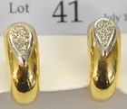 Pr. of 18K & Diamond Earrings