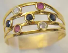 18K Yellow Gold Multi-stone Ring