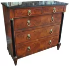 Century 4-Drawer Chest w/Marble Top