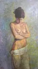 Lg. Acrylic Painting of Nude Girl