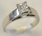14K White Gold Ring with 3/4 ct. Diamond