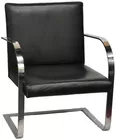 Pr. Brno Chrome & Leather Armchairs