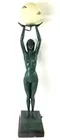 Ferdinand Preiss (1882-1943) Art Deco Bronze Lamp