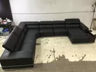 Contemporary Leather W/ Silver Trim Sectional