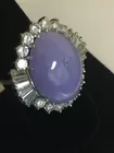 14kt White Gold Violet Jade Ring