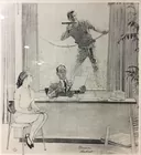 Norman Rockwell Signed Window Washer Lithograph