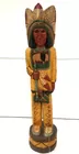 Signed F Gallagher Hand Carved Cigar Store Indian