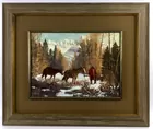 Mark Ogle (b.1952) Oil On Board Hunter W/ Horses