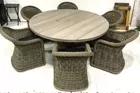 Gloster 7pc. Patio Dining Set Wicker Havana Chairs