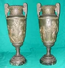1890's Spelter Urns with Saytrs