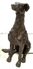 French A. Tiot Bronze Seated Borzoi Dog Figurine