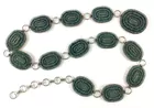 Zuni Petit Point Old Pawn Sterling Concho Belt